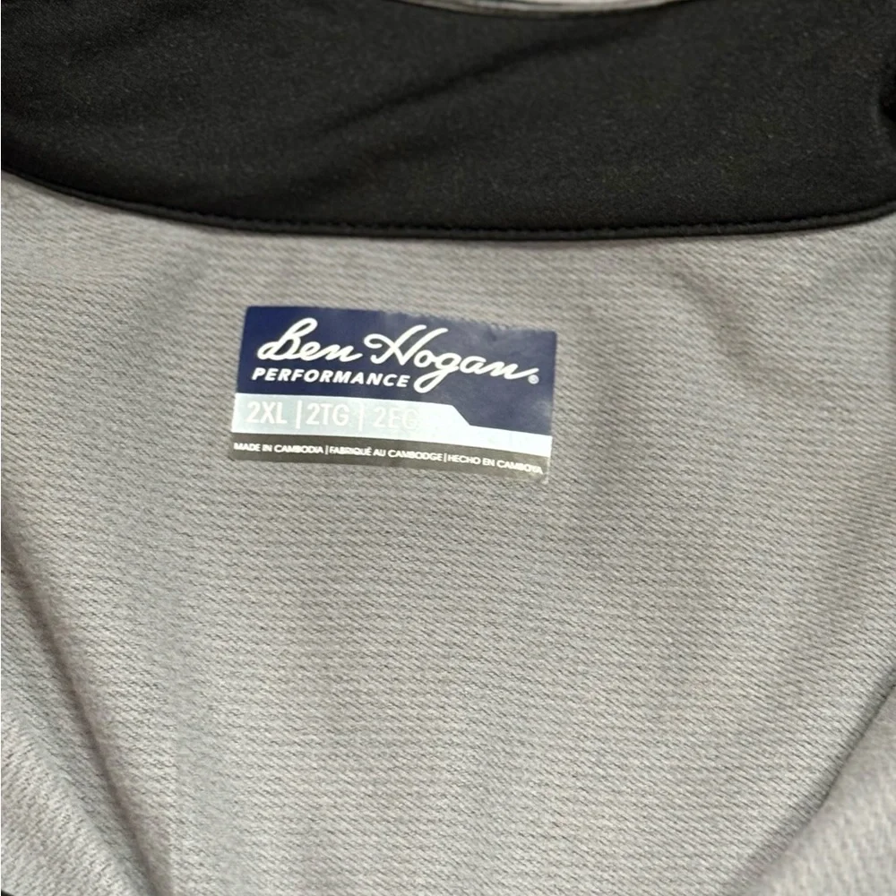 Ben Hogan Gray/black Quarter-Zip golf Pullover